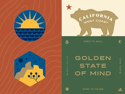 California Mural bears california earth tones illustrations joshua tree mural sunsets