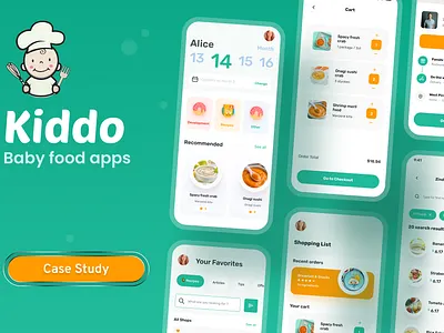Kiddo Baby Food Apps Case Study app design apps design baby baby apps baby food baby food apps baby food case study baby food design case study children education food food apps food case study food design kids kids apps mobile mobile design syful