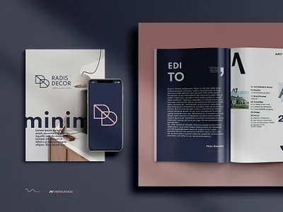 radis decor architecture brand branding minimal minimalist logo