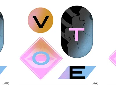 Vote! democracy design graphic design handdrawn illustration photoshop political poster protest texture typography vote