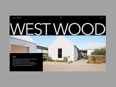 West Wood art direction branding design modern typogaphy ui ux web web design website