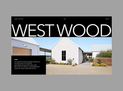 West Wood art direction branding design modern typogaphy ui ux web web design website