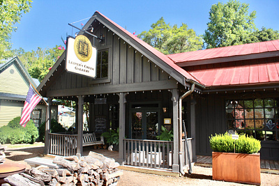 Leiper's Creek Gallery // Franklin, TN branding brush lettering design gilding gold leaf hand lettering hand painted sign sign painter sign painting