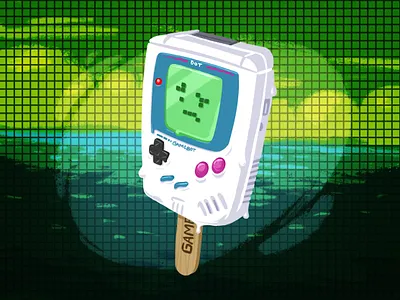 Semi-Charmed Kind of Life 80s character charm charms gameboy icecream illustration popsicle procreate procreate art retro stickermule