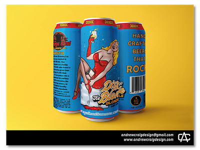 Dizzy Up The Blonde Beer Label Illustration & Layout art beer can branding design graphic design illustration labels logo design brand typography