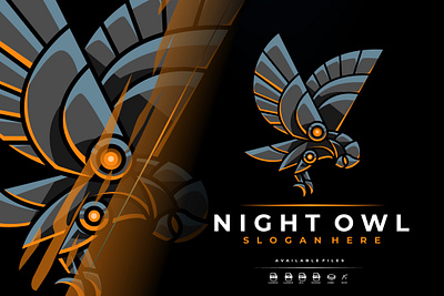 Mecha Robotic Owl Logo Design animal animal art animal illustration animation bird branding cyber design futuristic graphic design illustration logo mecha night owl robotic vector