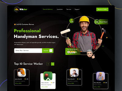 Repair Service landing page design home page homepage homepage design landing landing page landing page design landingpage ui ui design uidesign web web design web page webdesign website website design