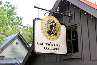 Leiper's Creek Gallery Hanging Sign custom fabrication hanging metal quality sign sign painter sign painting welding work