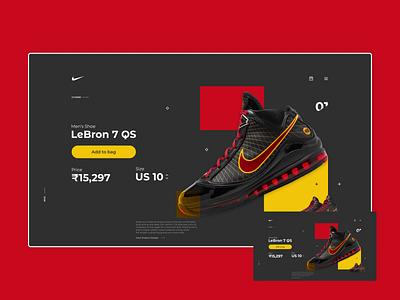 Nike Product Page Web Design! ecommerce footwear landingpage minimal nike nike page nike shoes shoe landing shoe page shoe shop sneaker shop ui ui design ui trends ux visual design webdesign website design