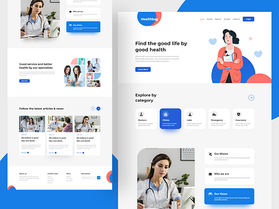 Doctor Consultation Website Design design doctor website health website minimal portfolio ui uiux web webdesign website design