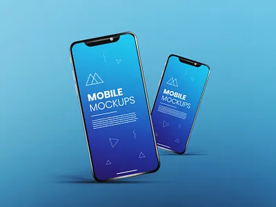 Realistic & clean app screen white blue smartphone mockup app mockup phone mockup ui mockup ux mockup