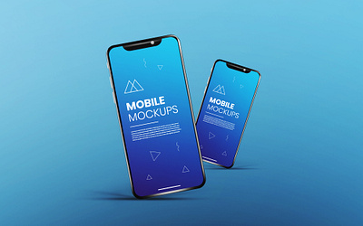 Realistic & clean app screen white blue smartphone mockup app mockup phone mockup ui mockup ux mockup