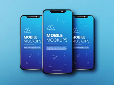 Realistic & clean app screen white blue smartphone mockup app mockup phone mockup ui mockup ux mockup