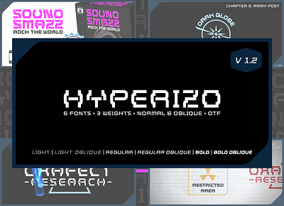 Hyperizo Font design font fonts futuristic game modern techno technology typography