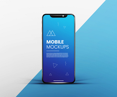 Realistic & clean app screen white blue smartphone mockup app mockup phone mockup ui mockup ux mockup