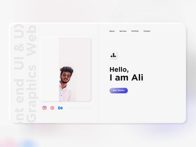 Designer Portfolio | Neumorphism branding design designer designer portfolio flat minimal minimalist neumorphic neumorphism portfolio portfolio site ui ux web website