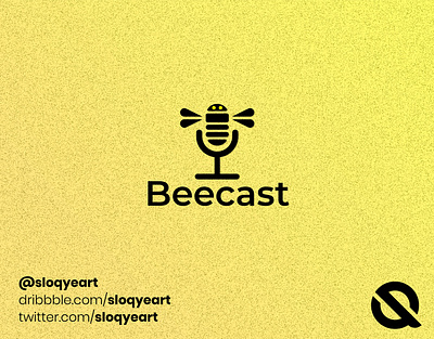 Beecast for podcast art bee branding design icon illustration logo podcast vector