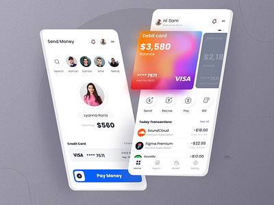 Finance Management Mobile App app app design bank banking app bill payment credit card finance app financial financial app fintech fintech app mobile mobile app mobile app design mobile design mobile ui online banking paypal stripe wallet