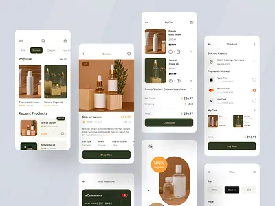 Cosmetics Product eCommerce App app app design beauty product app cosmetics app e commerce app e shop ecommerce ecommerce app ecommerce store mobile mobile app mobile design online shop online shop app skin care app ui uiux ux