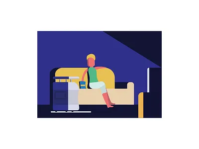 Leisure 2d art chips delivery design digital evening flat illustration illustrator robot vector