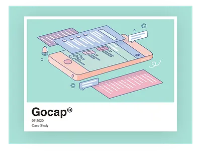 Health App Case Study Illustrations design geometry illustration isometric mint pantone vector