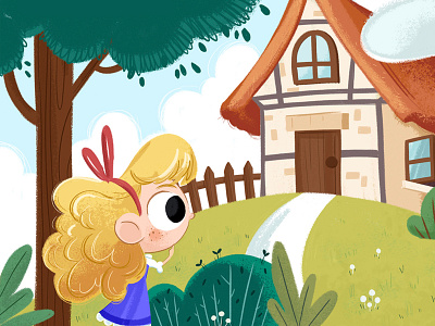 Goldilocks cartoon character character character design child children book illustration childrens book cute art digital illustration fable fairytale goldilocks illustration kid