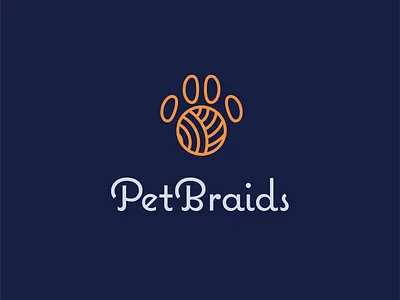 PetBraids ball dog logo paracord paw pet thread