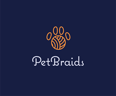 PetBraids ball dog logo paracord paw pet thread