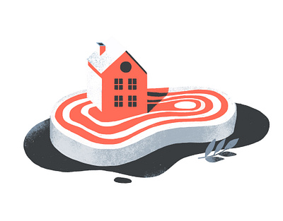 White stripes editorial illustration food home house illustration meat wacom