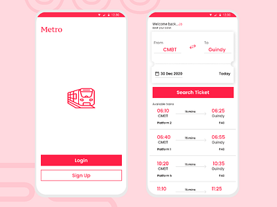 Metro Ticket Booking metro metro ticket ticket booking train ticket ui ux web