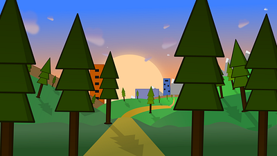 Sunrise illustration vector