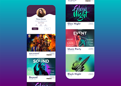 Online Concert Ticket Booking animation design mobile ui ux xd