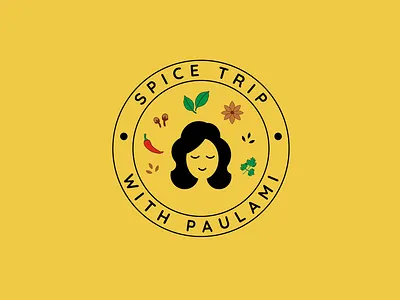 Color version of the Logo for Spice Trip With Paulami brand identity branding design illustration illustrator logo logodesign ui