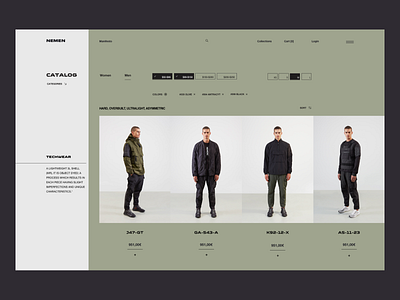 NN 1937 07 - Catalog - Teach Wear ecommerce ecommerce design ecommerce shop fashion military minimal outdoor tech wear ui ux web