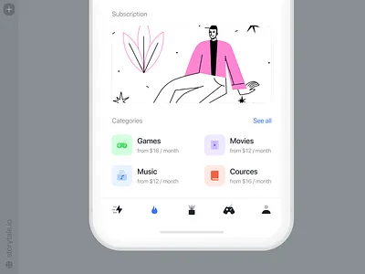 OSLO 2 Illustrations 💥 app app design bestseller colorful design illustration oslo product screen storytale subscription ui vector