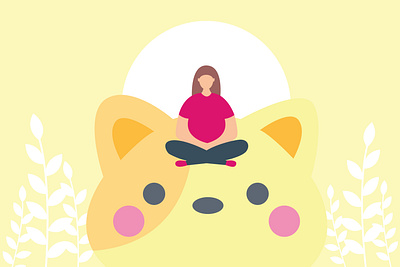 Cat art background cartoon cat cats colorfull cute design flat graphic illustration imagination inspiration kids pet simple vector