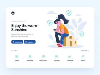 Sunshine Illustrations + Web 404 accents app application bright business characters craftwork error error404 finance illustrations landing message presentation service startup web website workflow