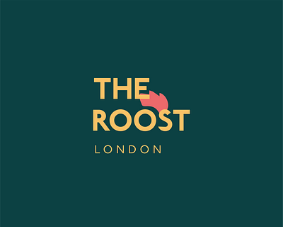 The Roost LDN Concept branding chicken design graphic design logo logo design monogram negative space negative space type typography vector