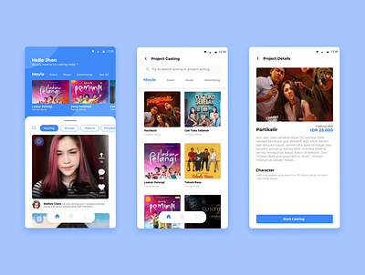 Orbitism - Project Casting App android design ecommerce figma figmadesign ios mobile ui ui design uiux