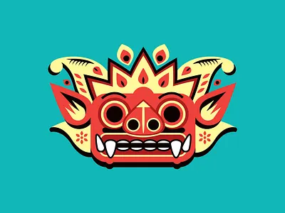 barong bali barong myth mythical creature spirit vector