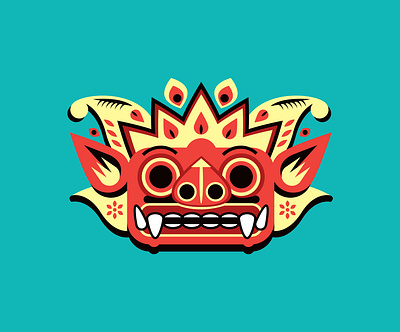 barong bali barong myth mythical creature spirit vector