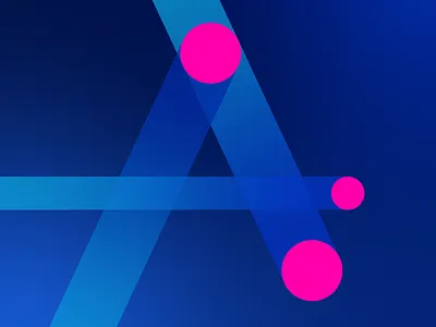 A for Awesome contrast design flow gradient illustrator letter lettering logotype motion ocean typography vector water
