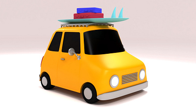 Road Trip Car : 3dsMax 3d 3d art 3dsmax car car model character cinema4d illustration maya 3d roadtrip roadtripcar