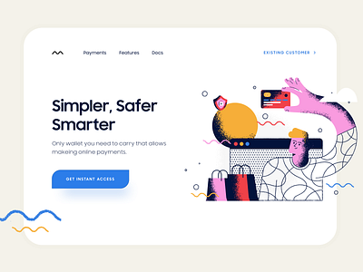 Landing Page Design Digital Wallet | Pay all animation check out clean ui crypto e commerce illustraion interaction landing page layout minimal mobile pay payment product design shopping typography ui deisgn wallet web design