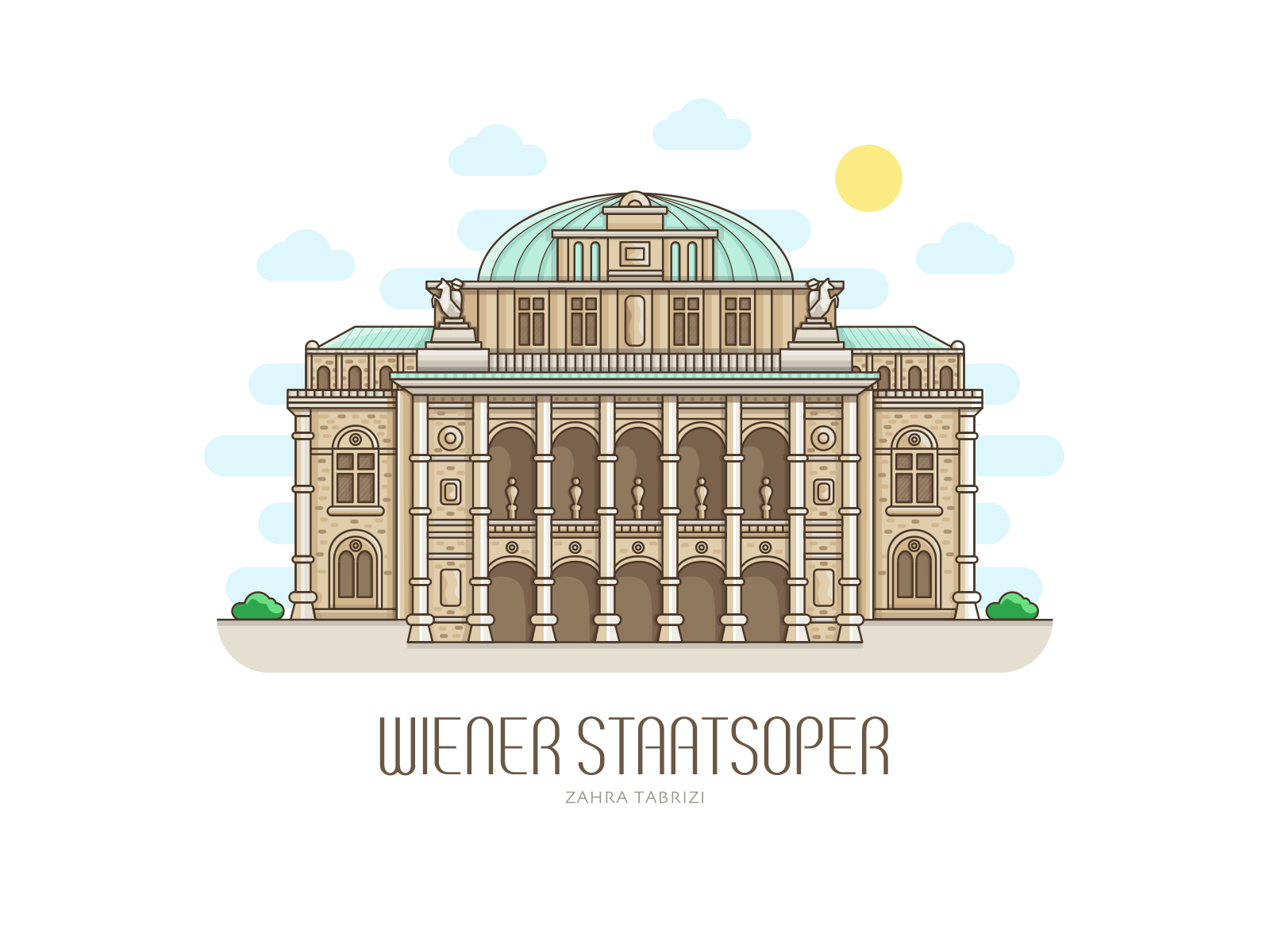 Vienna State Opera Vector by Zahra Tabrizi on Dribbble