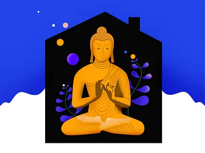 Buddha art buddha graphic illustration isolation shapes vector