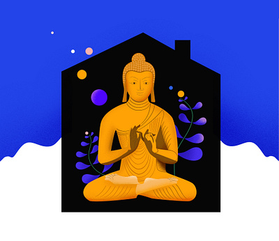 Buddha art buddha graphic illustration isolation shapes vector