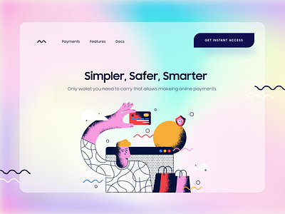 Digital Wallet | Pay animation branding ecommerce flat ui freelance gradient illustraion landing minimal mobile print product product design shopping typogaphy ui ui design vector wallet web design