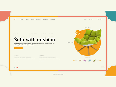 Furniture Shop branding clean design illustration typography ui ux web website