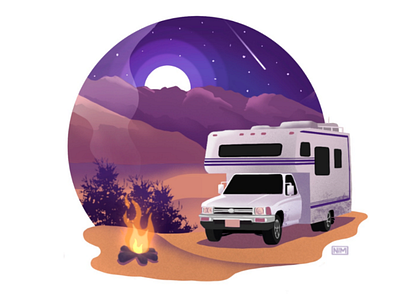 Roadtrip series cutout dimensional flat flat design flat illustration illustration outdoors procreate travel ui